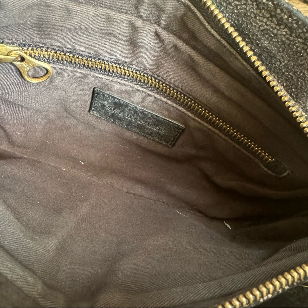 See By Chloe Suede Minaudiere Metallic Leather bag Crossbody Clutch Purse - Picture 12 of 15